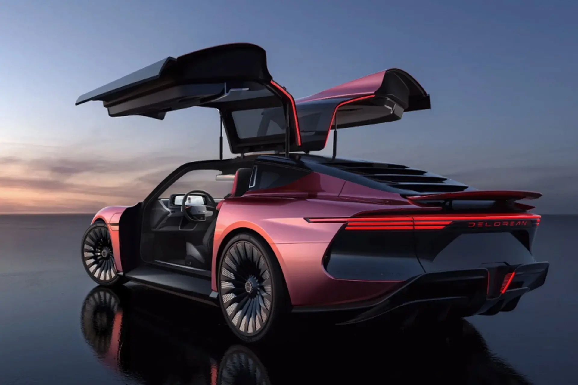 Делориан. Делориан Альфа 5. DELOREAN alpha5 DMC-12. Электрокар Делориан. Делориан Альфа 5 2023.